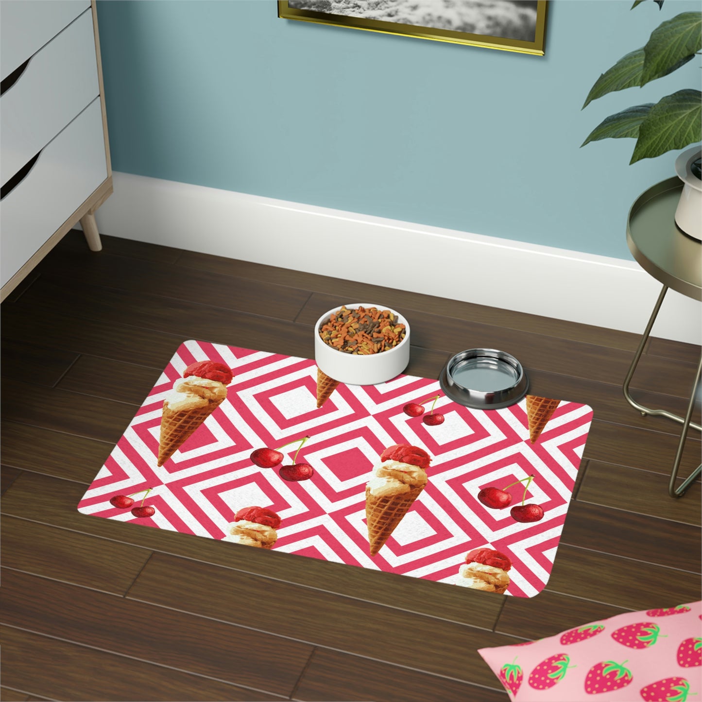 Ice Cream Pet Food Mat (12x18)