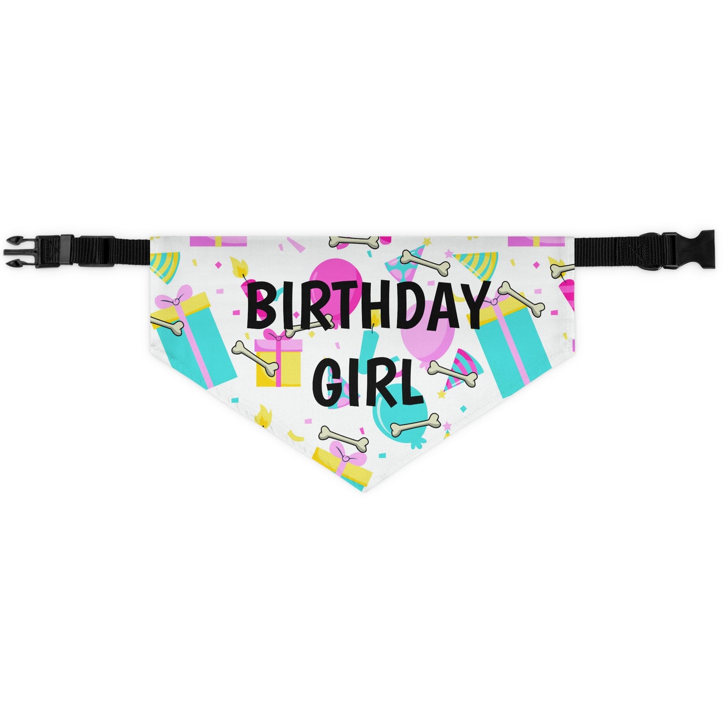 Bones Birthday Pet Bandana Collar