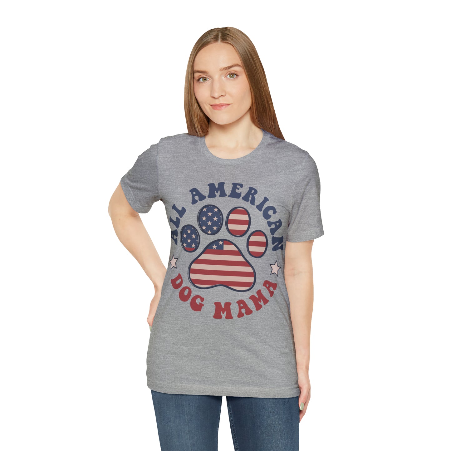 All American Dog Mama Unisex Jersey Short Sleeve Tee