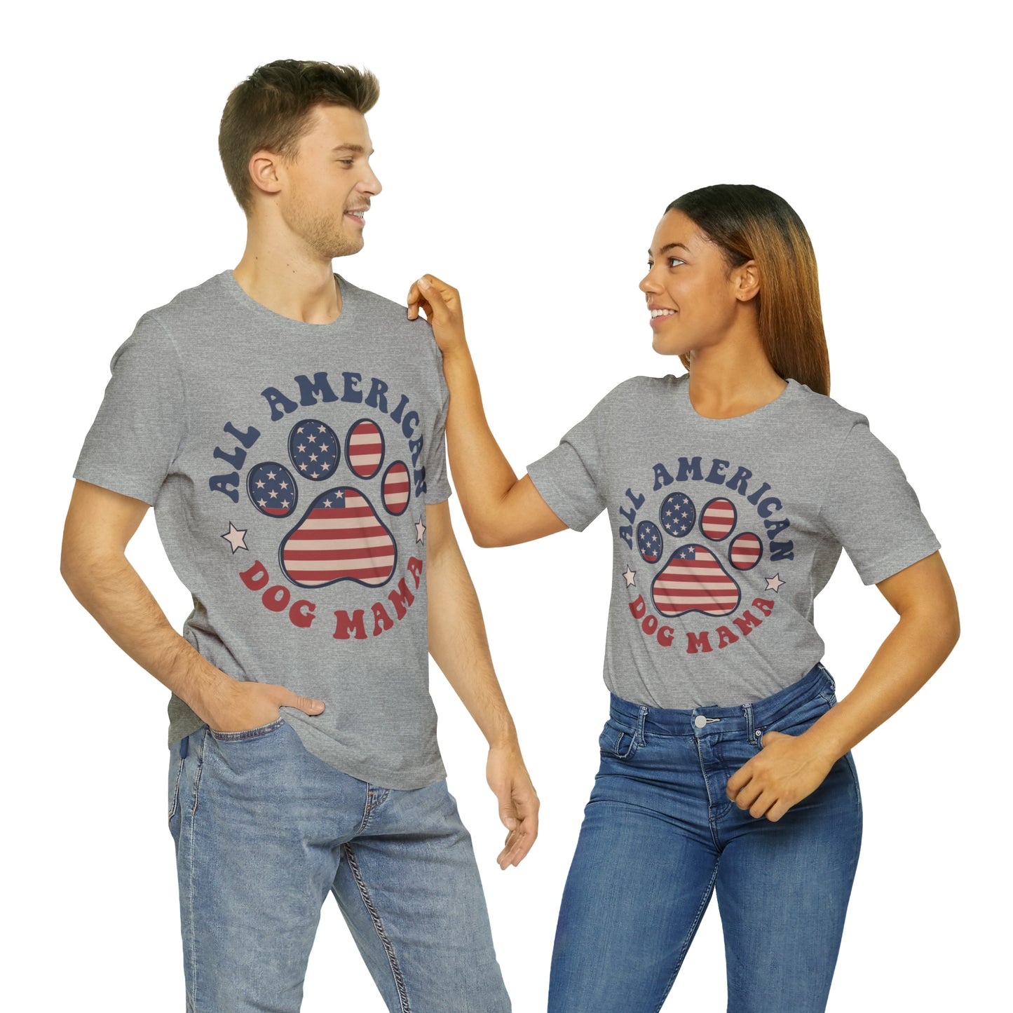 All American Dog Mama Unisex Jersey Short Sleeve Tee