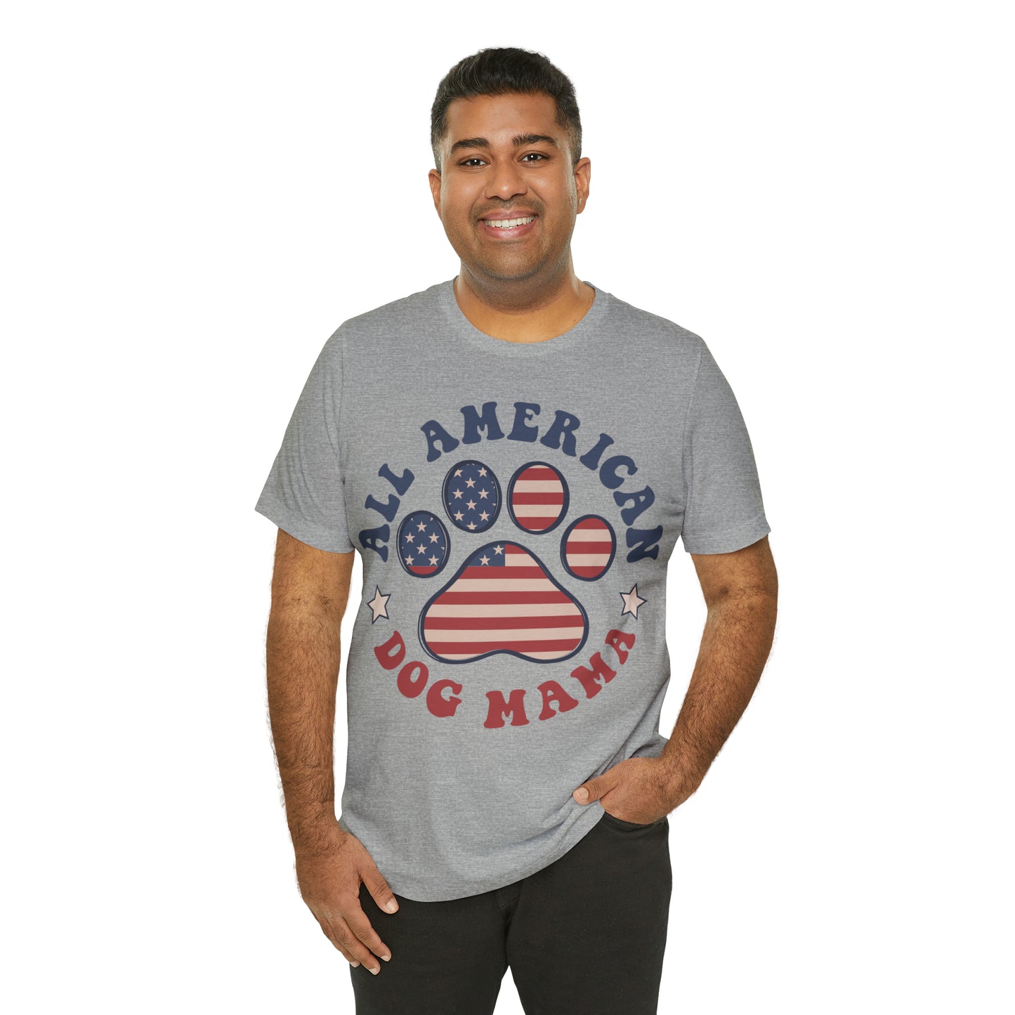 All American Dog Mama Unisex Jersey Short Sleeve Tee