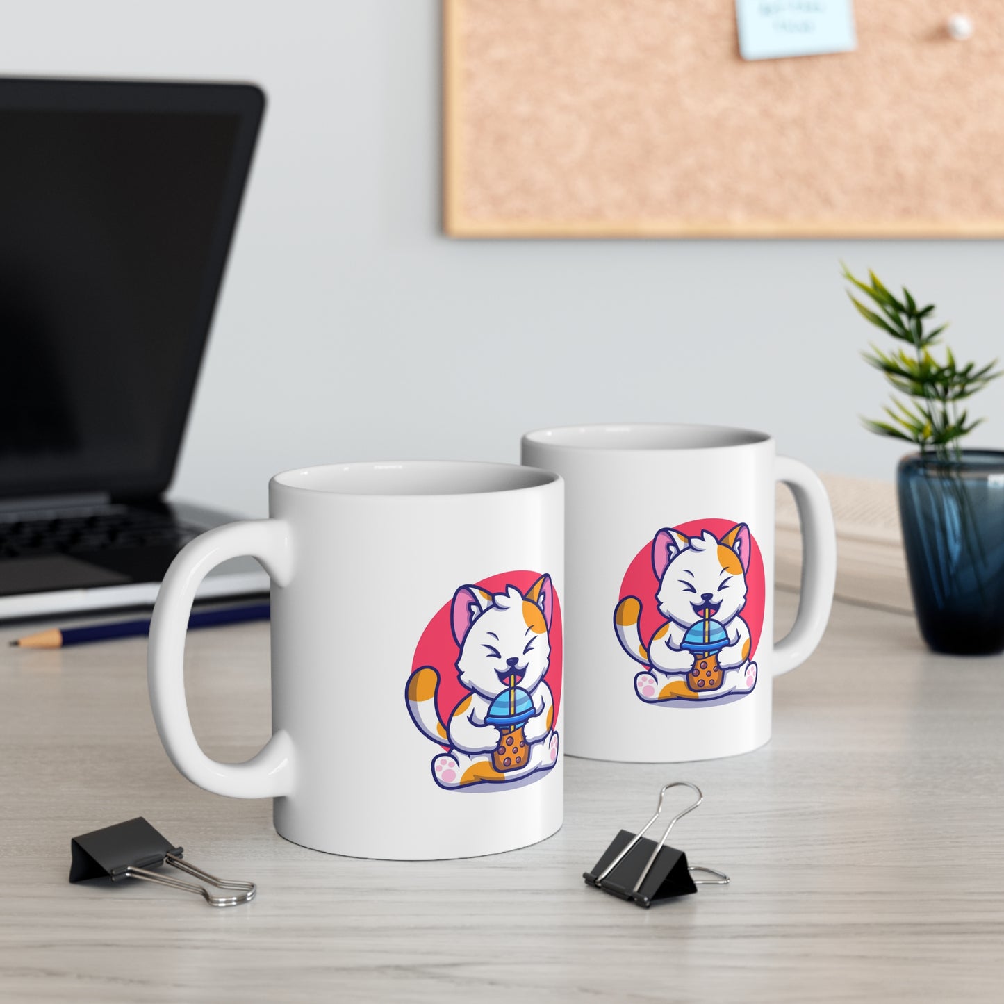 Boba Kitty Ceramic Mug 11oz