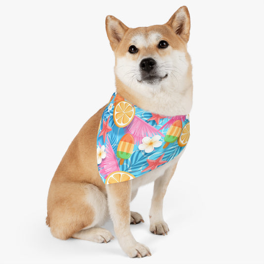 Pet Bandana Collar Summer Pool