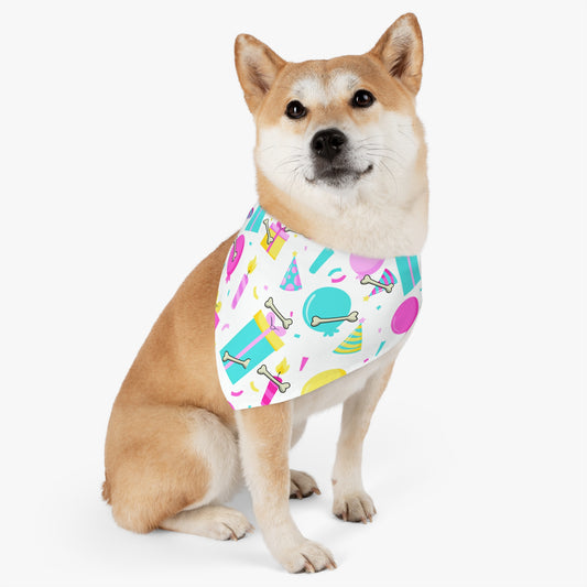 Bones Birthday Pet Bandana Collar
