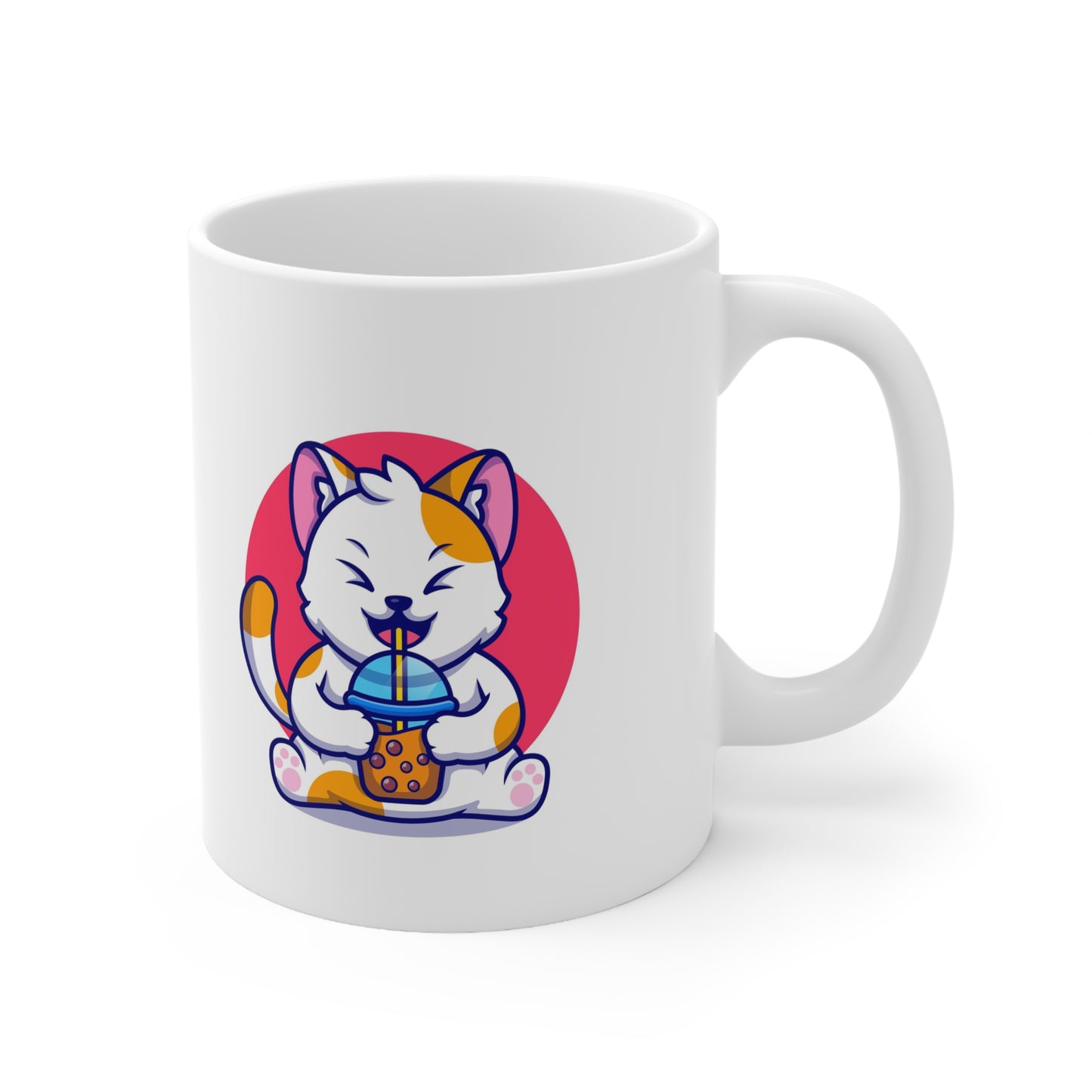 Boba Kitty Ceramic Mug 11oz