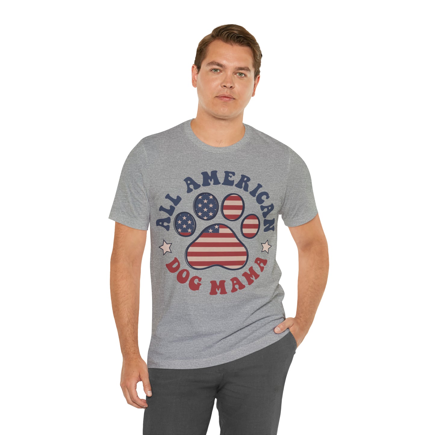 All American Dog Mama Unisex Jersey Short Sleeve Tee