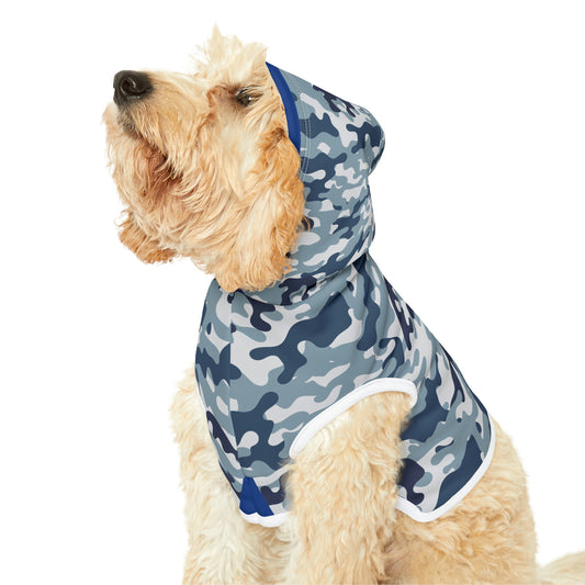Blue Camo Dog Hoodie