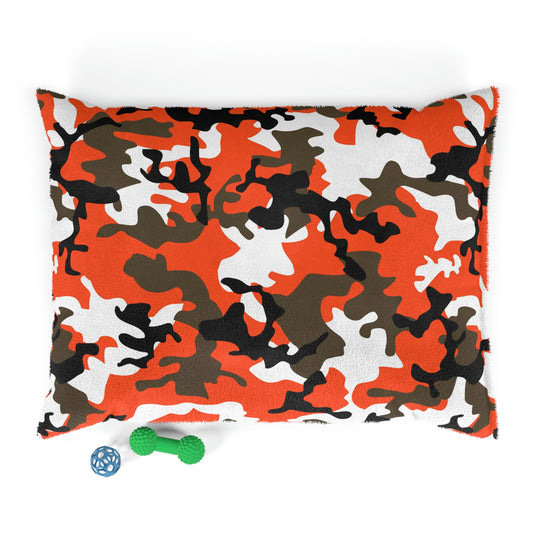 Orange Cameo Pet Bed