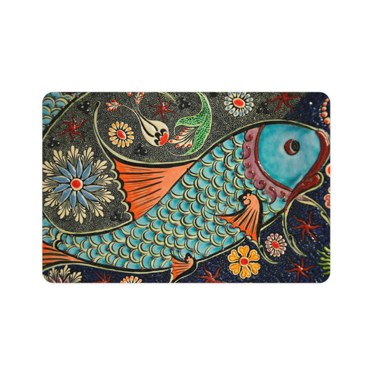 Mosaic Fish Pet Food Mat (12x18)
