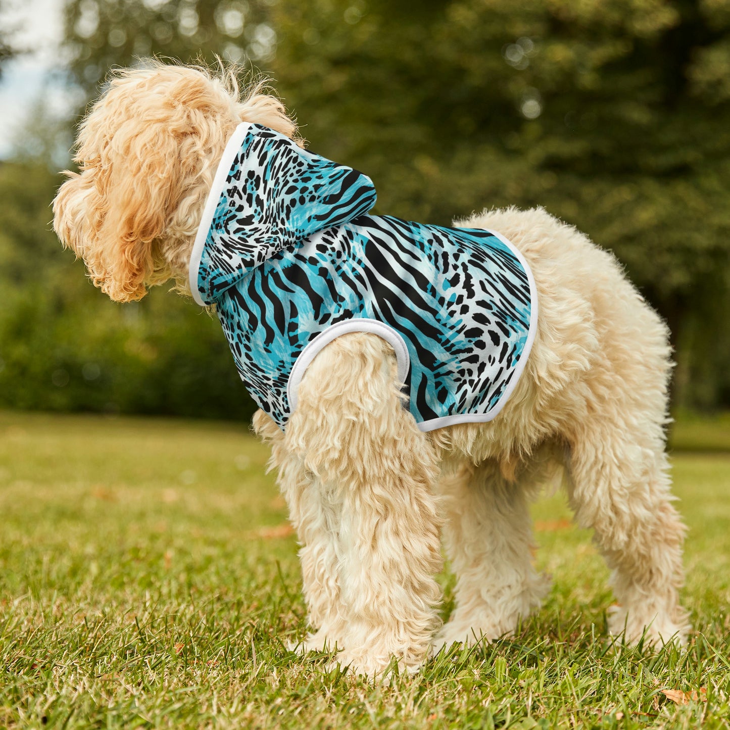 Zebra Vibes Dog Hoodie