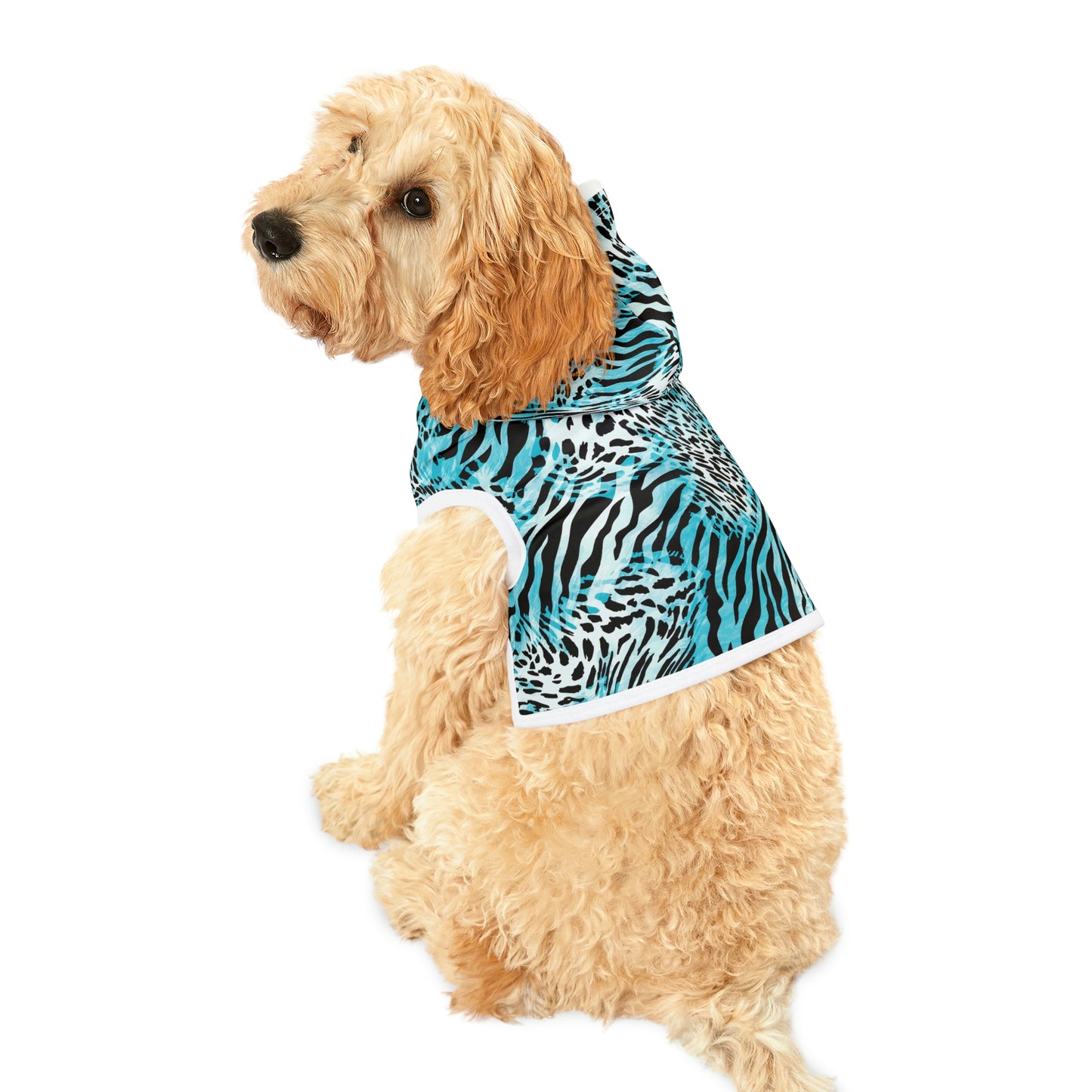 Zebra Vibes Dog Hoodie