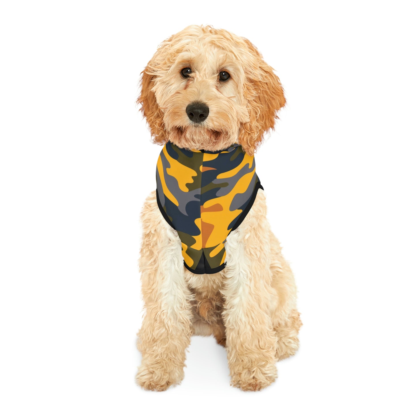 Yellow Camo Dog Hoodie