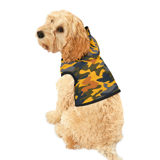 Yellow Camo Dog Hoodie
