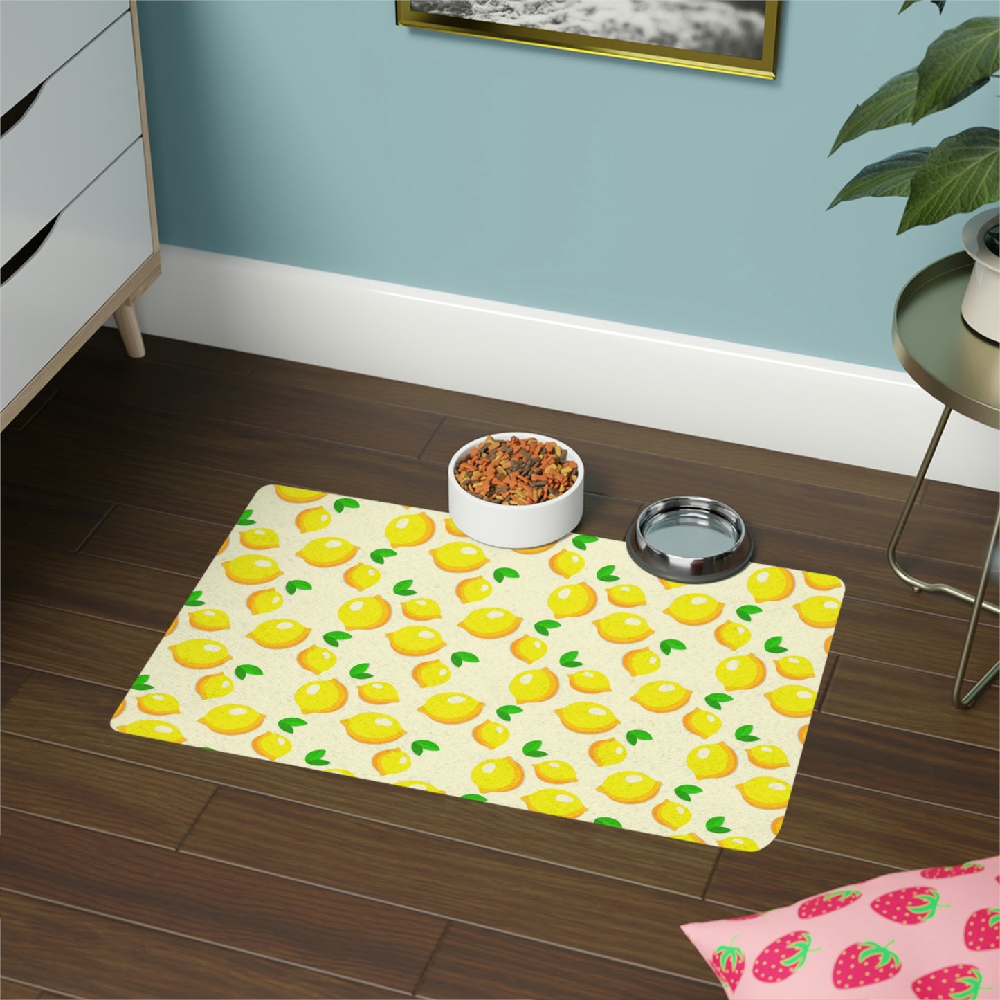 Lemon Squeeze Pet Food Mat (12x18)