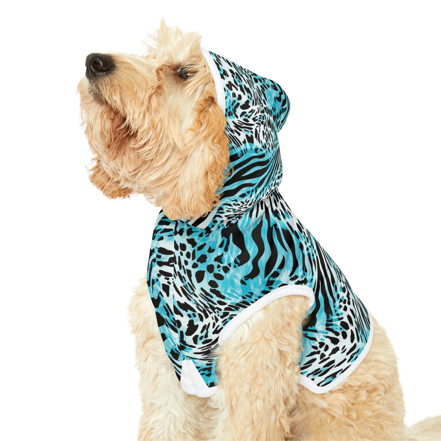 Zebra Vibes Dog Hoodie