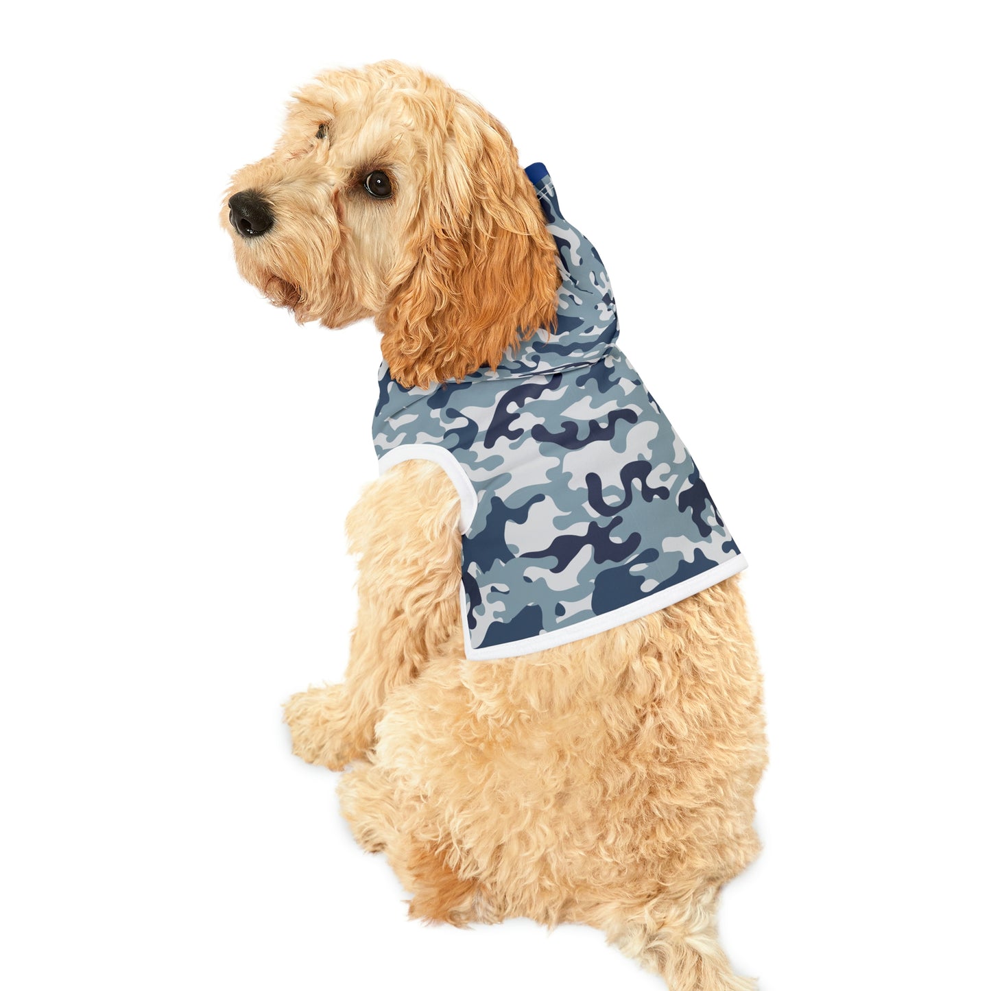 Blue Camo Dog Hoodie