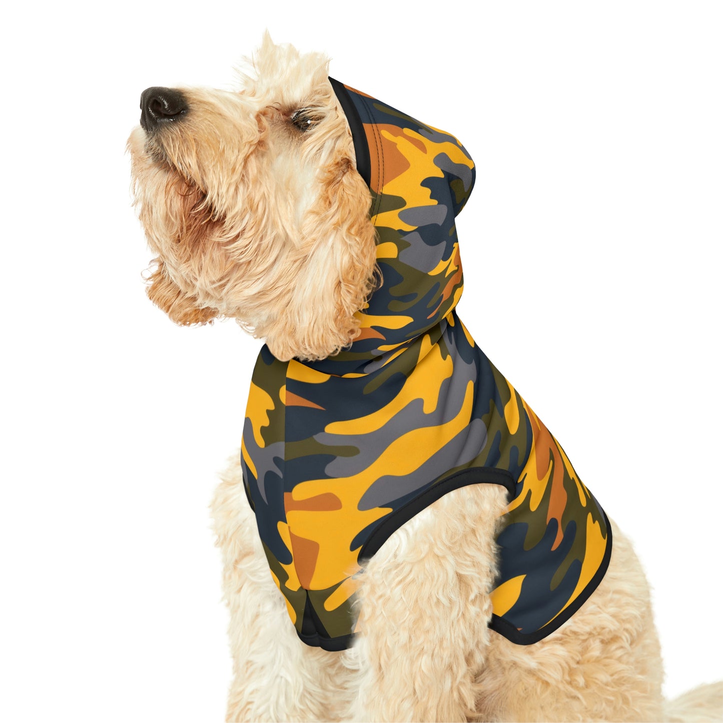 Yellow Camo Dog Hoodie