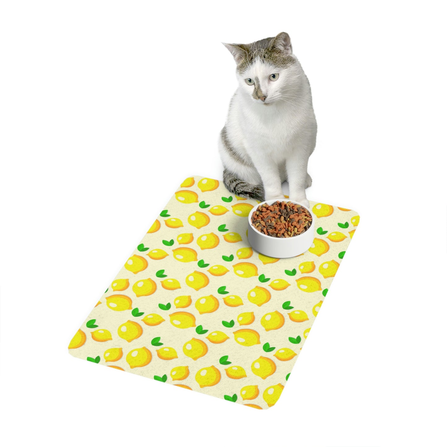 Lemon Squeeze Pet Food Mat (12x18)