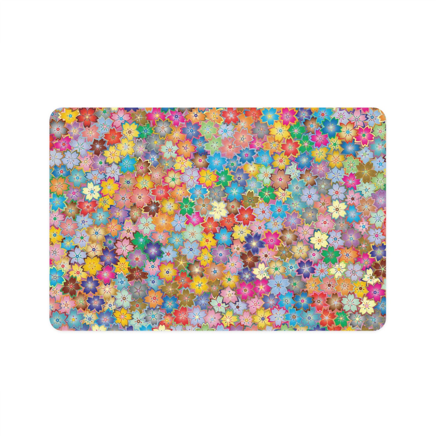 Floral Splash Pet Food Mat (12x18)