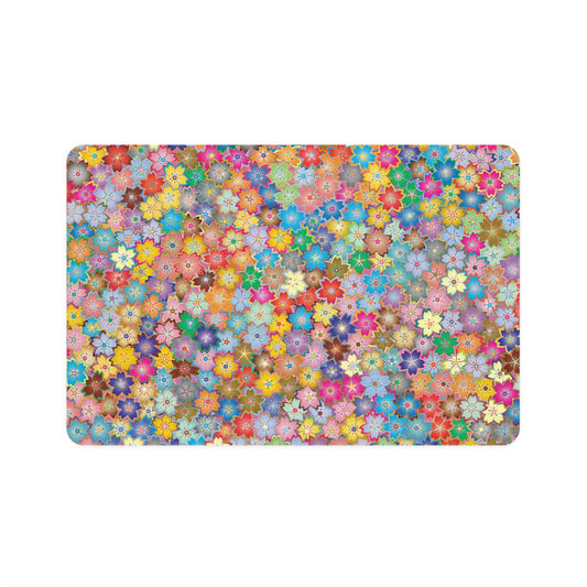 Floral Splash Pet Food Mat (12x18)